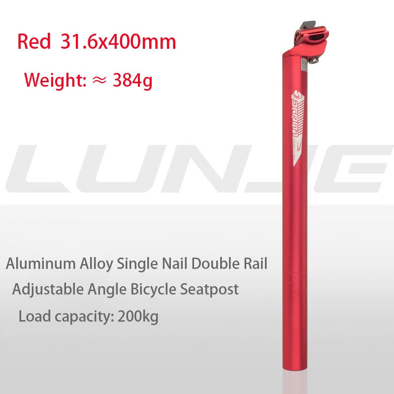 Aluminum Alloy Bicycle Seatpost 400mm MTB Mountain Bike Compatible Sizes