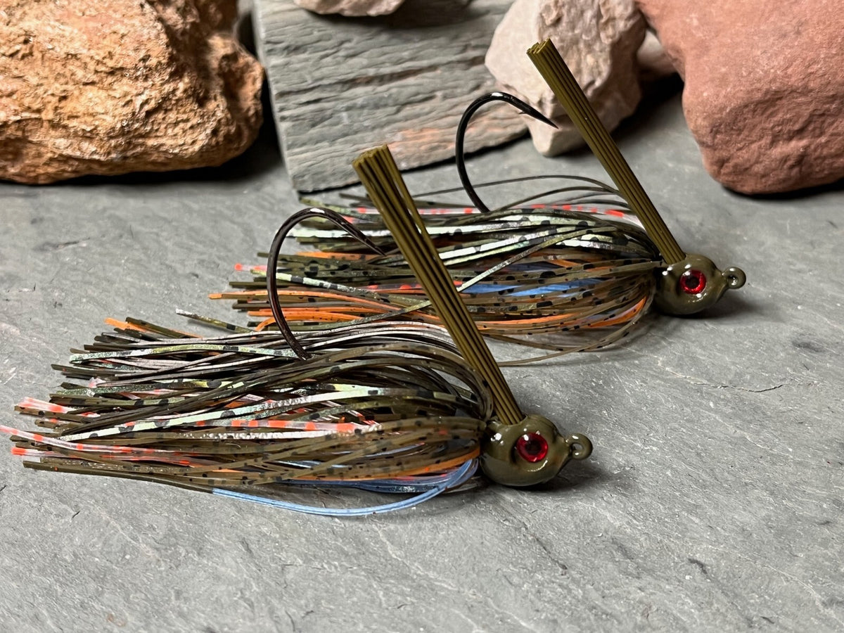 Bluegill Swim Jigs 2 Pack - Bass Fishing Lure with Mustad Hooks