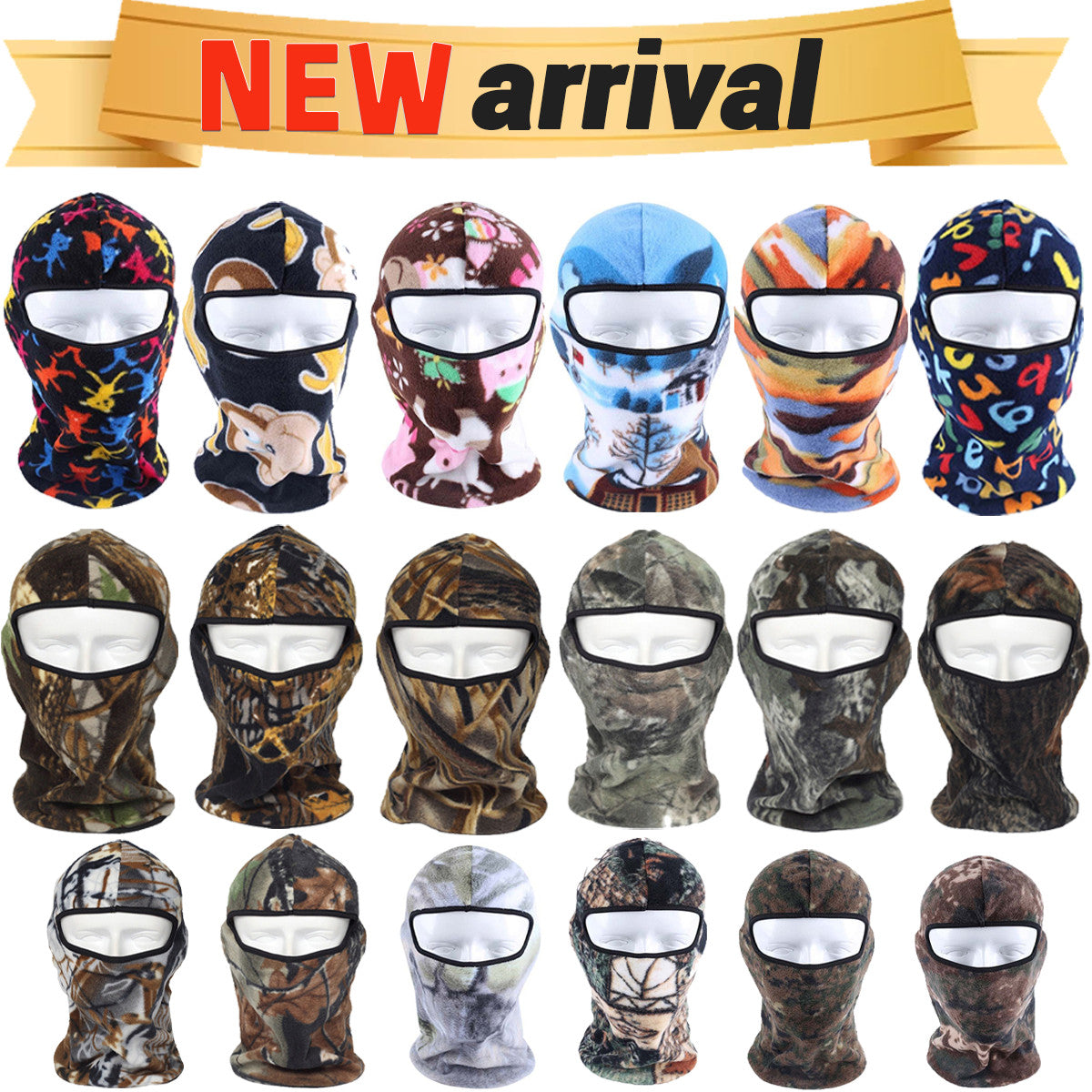 Winter Thermal Fleece Balaclava Neck Warmer Ski Mask - Windproof & Cold Protection