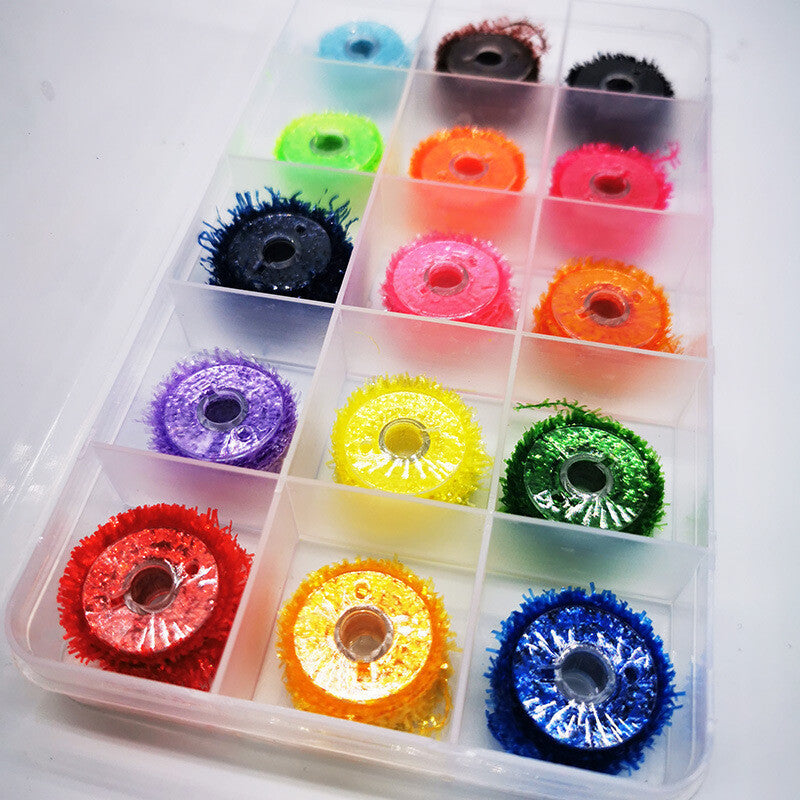 Fly Tying Materials - Crystal Flash Tinsel Chenille for Lures & Flies, 15pcs
