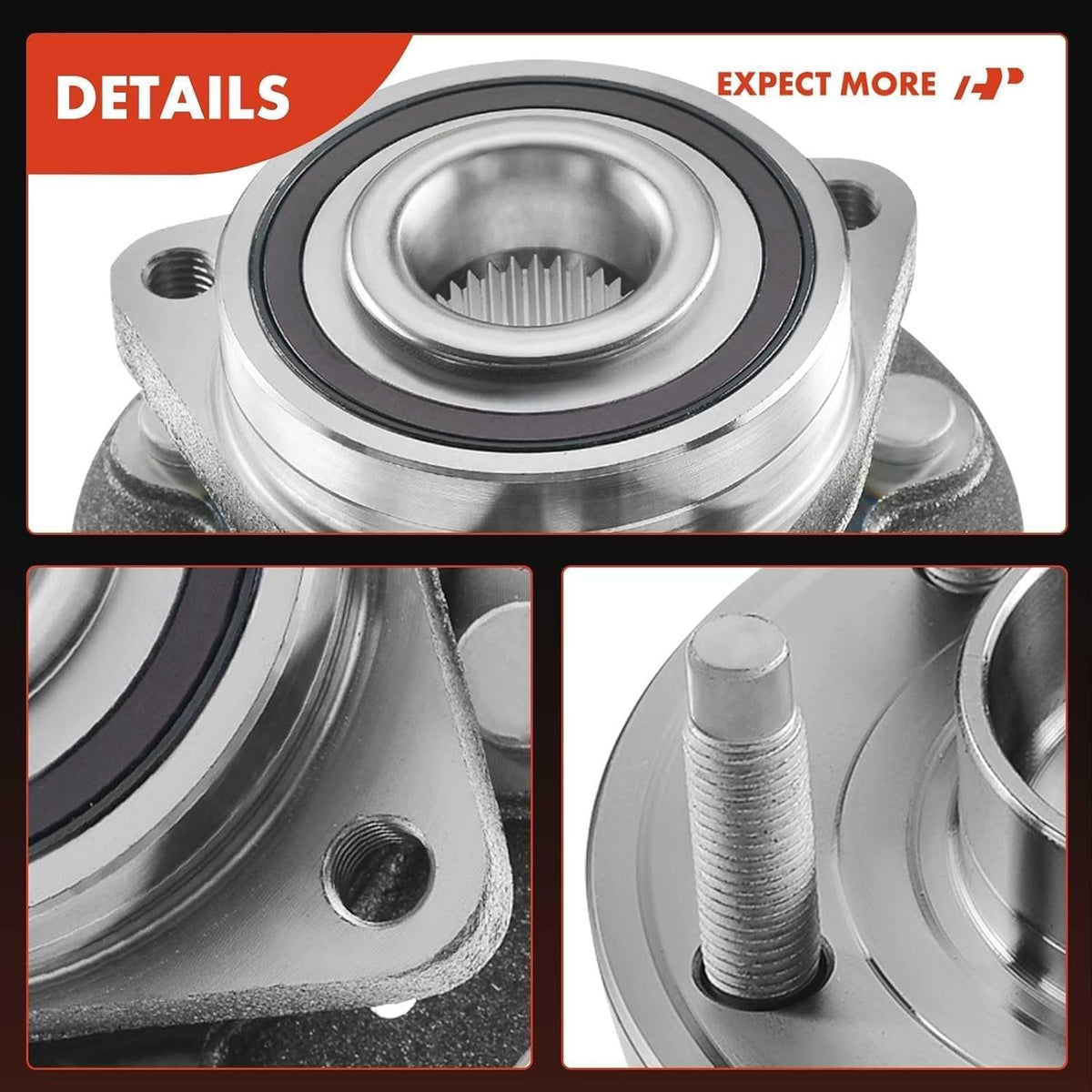 Wheel Bearing and Hub Assembly Set for Chevrolet Cruze 5-Lug Compatible