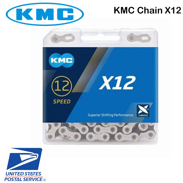 12-Speed Bike Chain 126L Silver for Road MTB Drivetrains - KMC X12