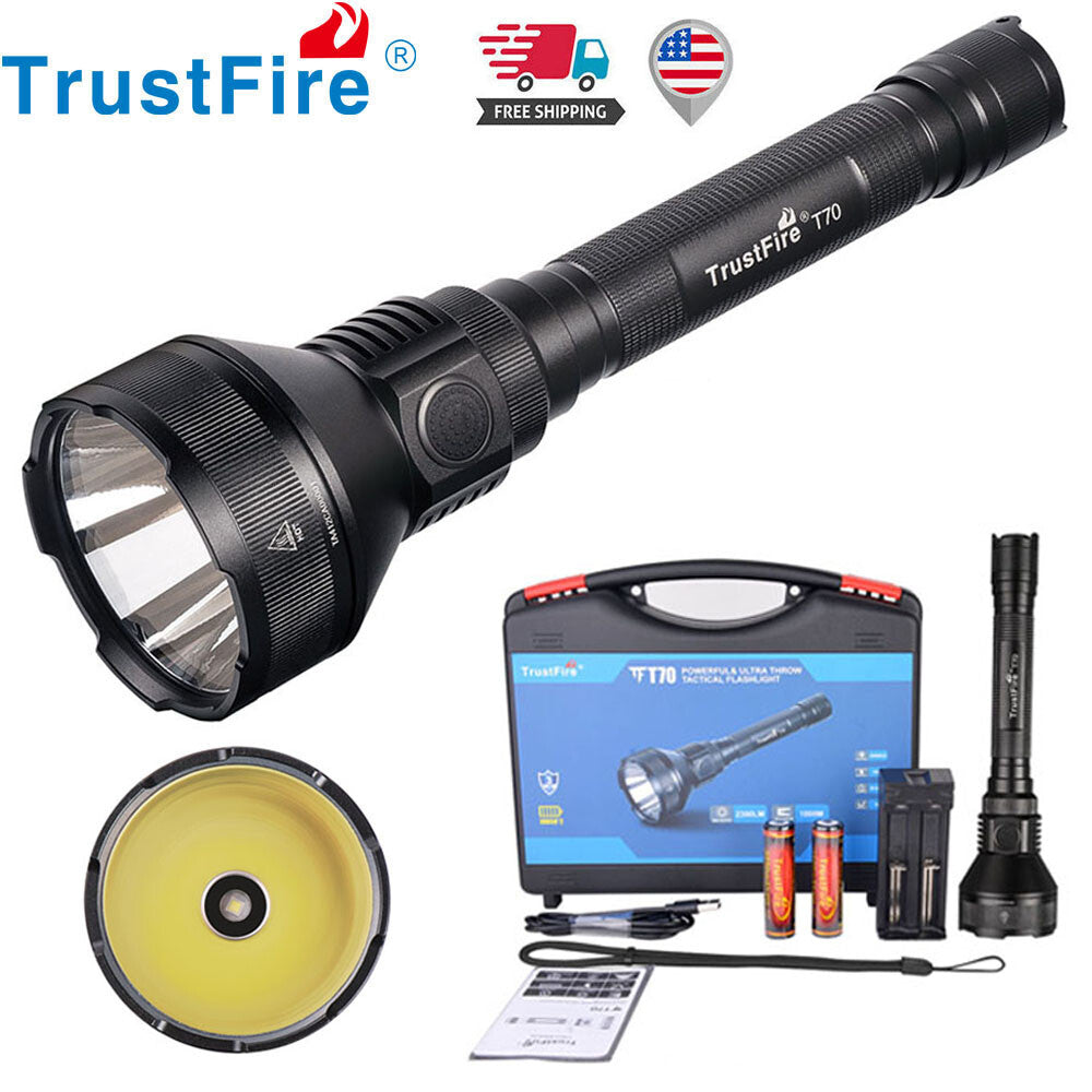 Waterproof Tactical Flashlight 2300 Lumens Hunting & Searchlight