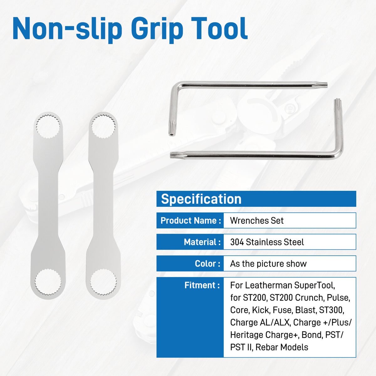 Stainless Steel Multi-Tool Wrench Set for Leatherman Tools - 4 Pieces