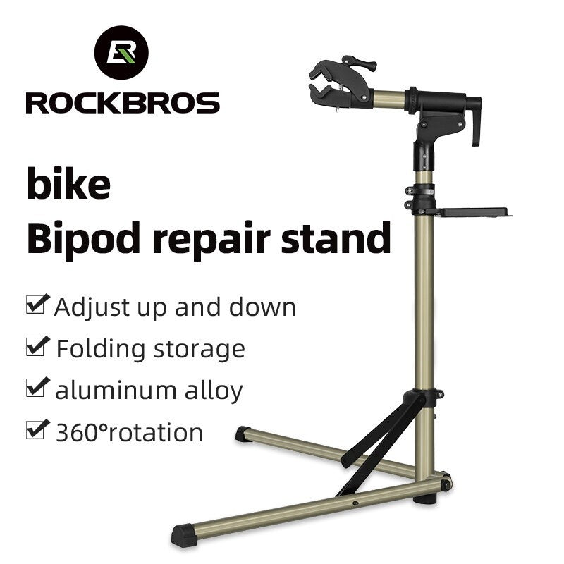 Lightweight Bicycle Repair Stand with Height Adjustment & Folding Design