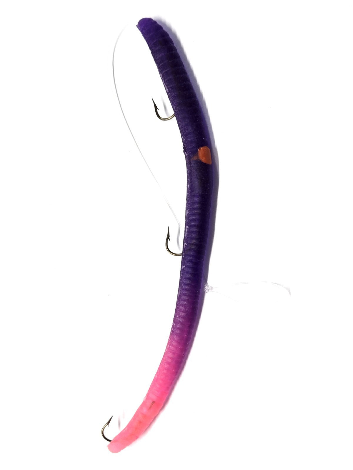 Pre-Rigged Bass Fishing Worms 12 Pack - Anise Scented Soft Plastic Lures