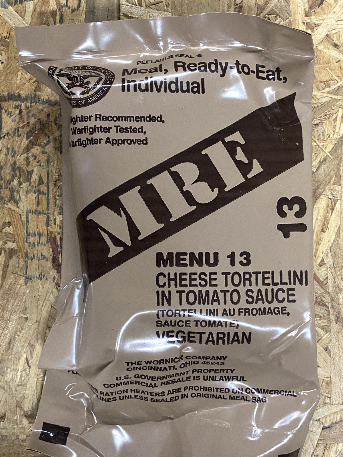 Military MRE Ready to Eat Meal Pack with Multiple Menu Options