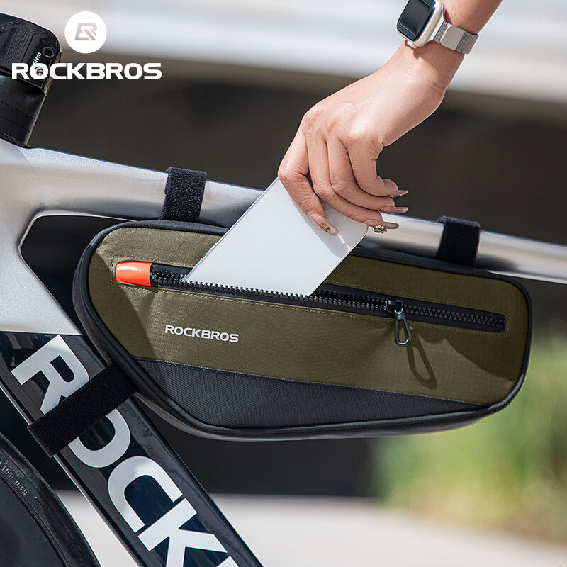 Waterproof Bicycle Frame Triangle Bag 1.7L with Reflective Logo