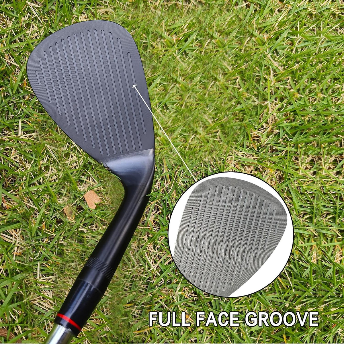 Left Handed 60° Forged Golf Wedge with Full Face Milled Grooves - Sand & Lob Wedge
