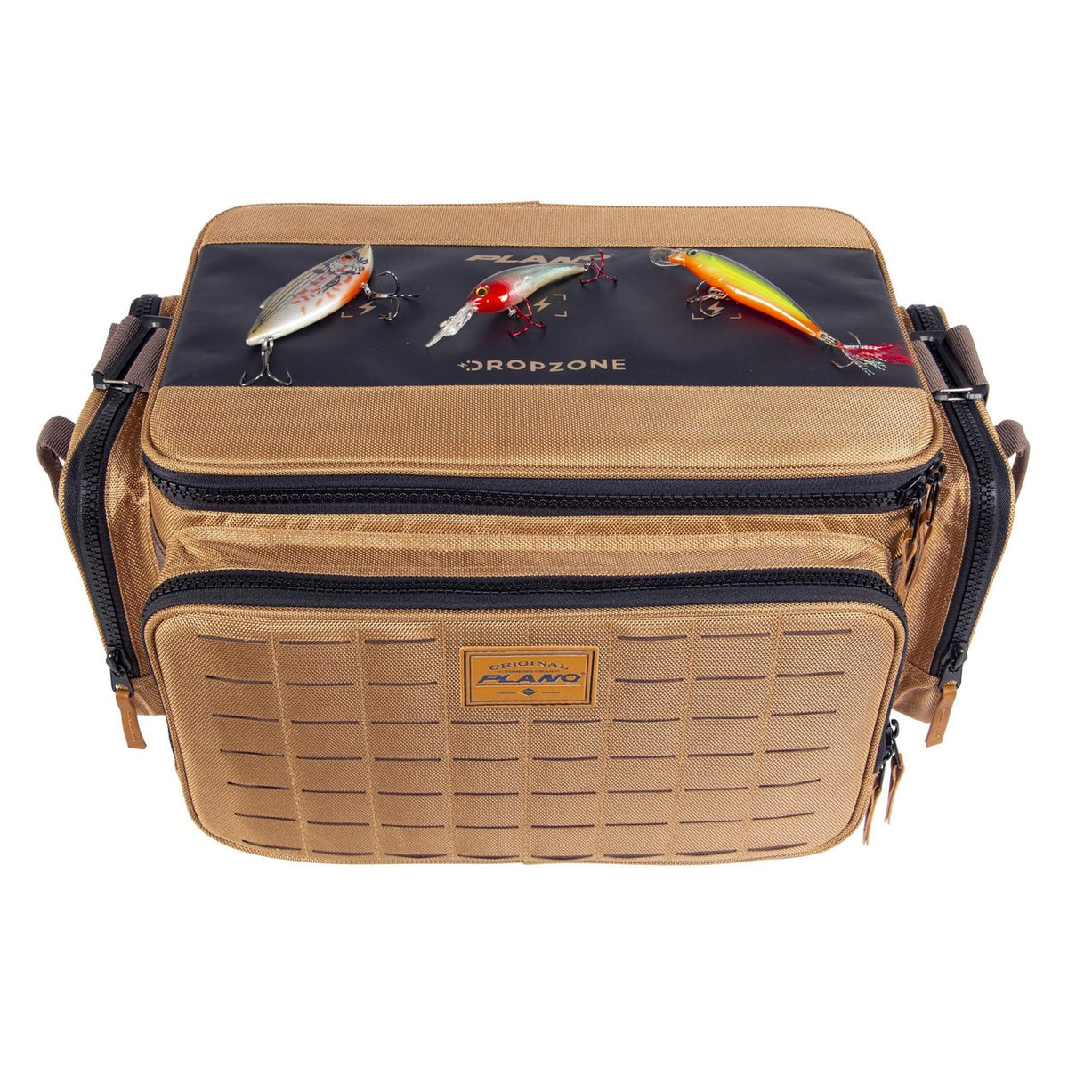 Large Waterproof Fishing Tackle Bag with Utility Boxes - Beige, 1680 Denier