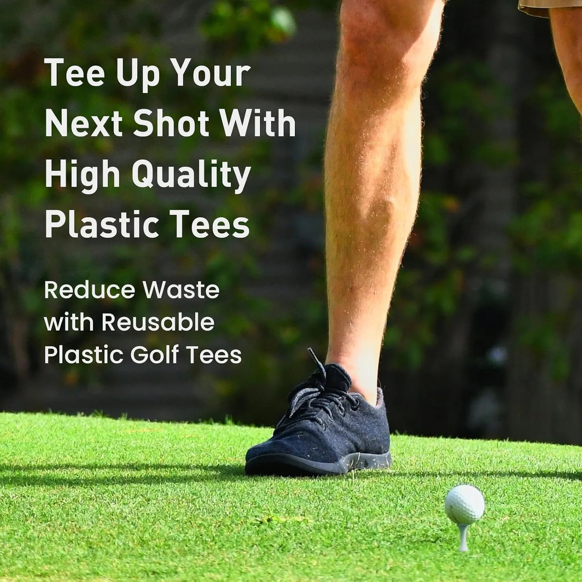 Plastic Golf Castle Tees 100 Pack - Durable, Colorful, Consistent Height