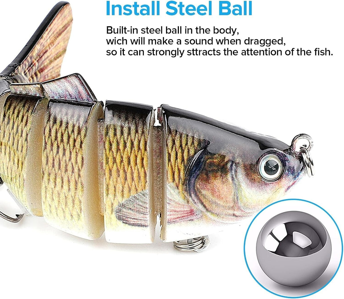 Multi-Section Pike Fishing Lures Set - Realistic Swimbaits for Freshwater & Saltwater