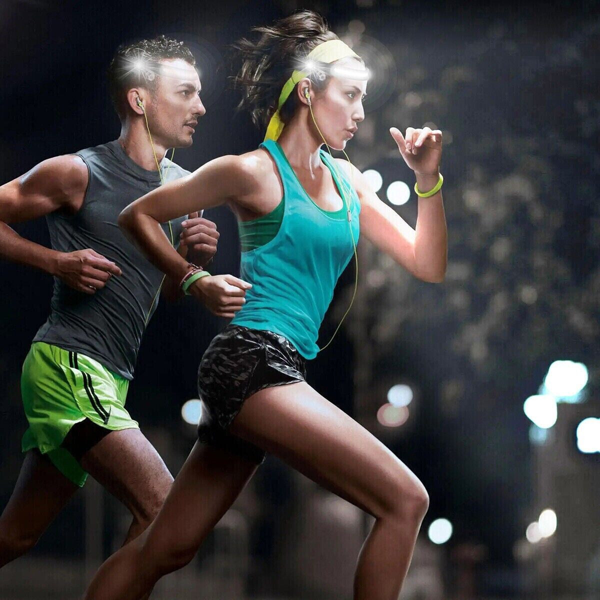 Rechargeable LED Headlamp Waterproof USB Cycling Headlight Multi-Use