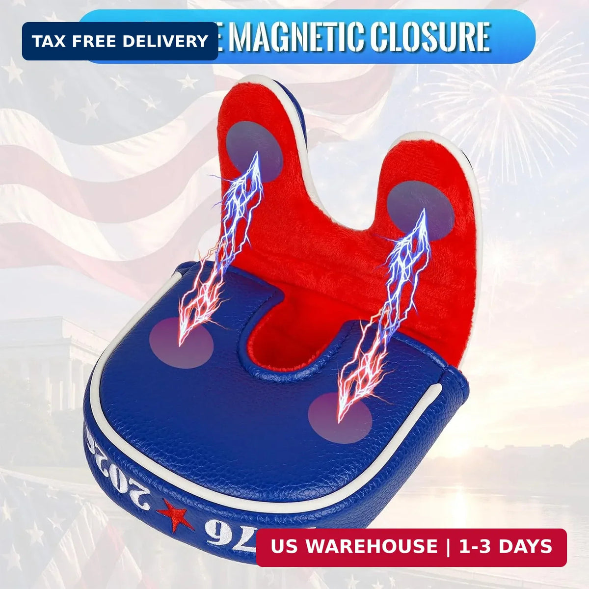 USA 250th Anniversary Golf Putter Cover for LAB DF3 - Patriotic Style