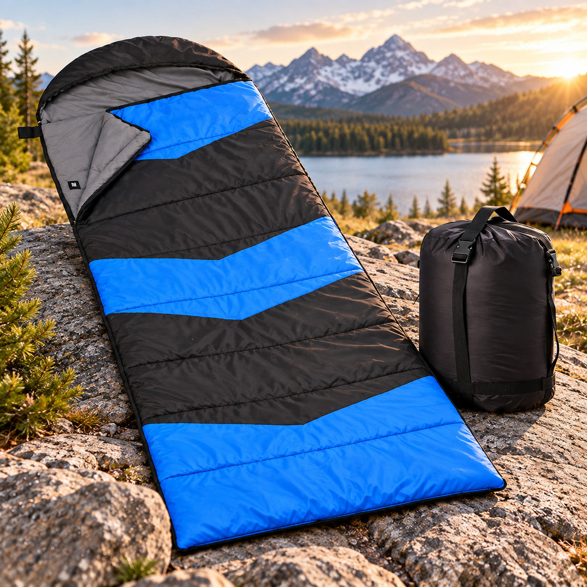 Lightweight Camping Sleeping Bag for Adults - Portable Warm Weather