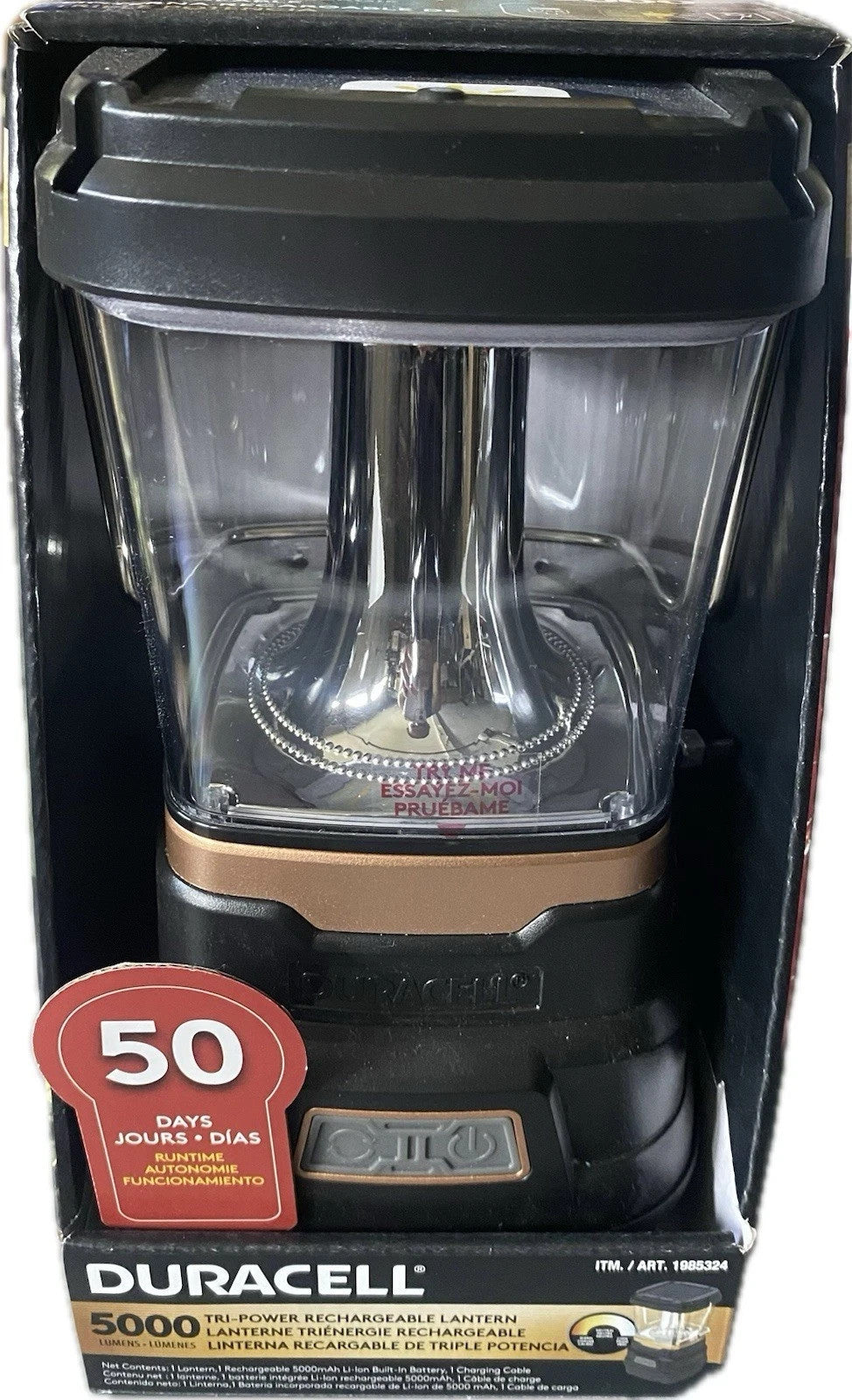 Rechargeable LED Lantern 5000 Lumens Solar USB-C D Battery Powered