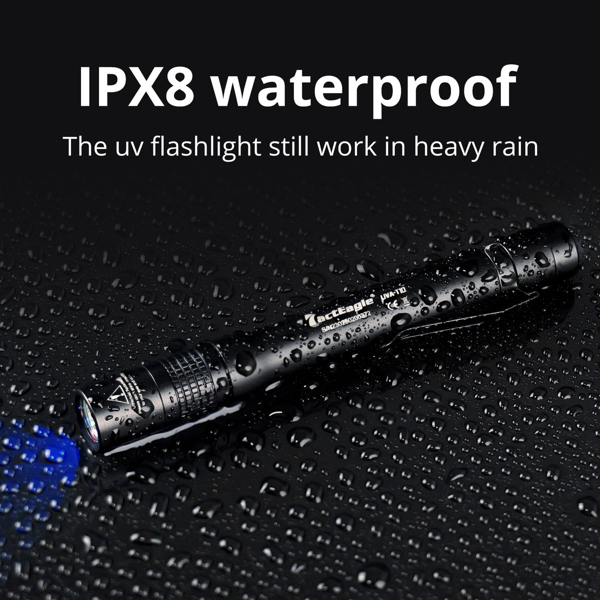 UV Black Light Flashlight 365nm Mini Pen Leak Detector for Pets Jewelry Currency