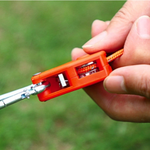 Reflective Camping Tent Ropes Tie Down Fasteners with Buckles - 6 Pack