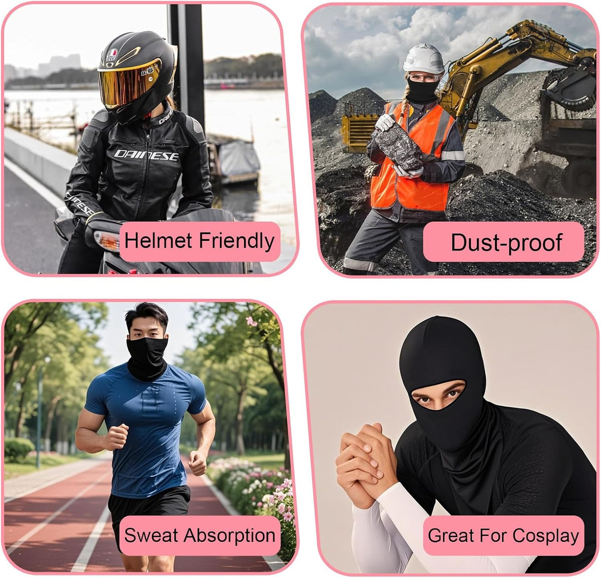 Unisex Full Face Ski Mask Balaclava UV Protection Winter Gaiter Hood