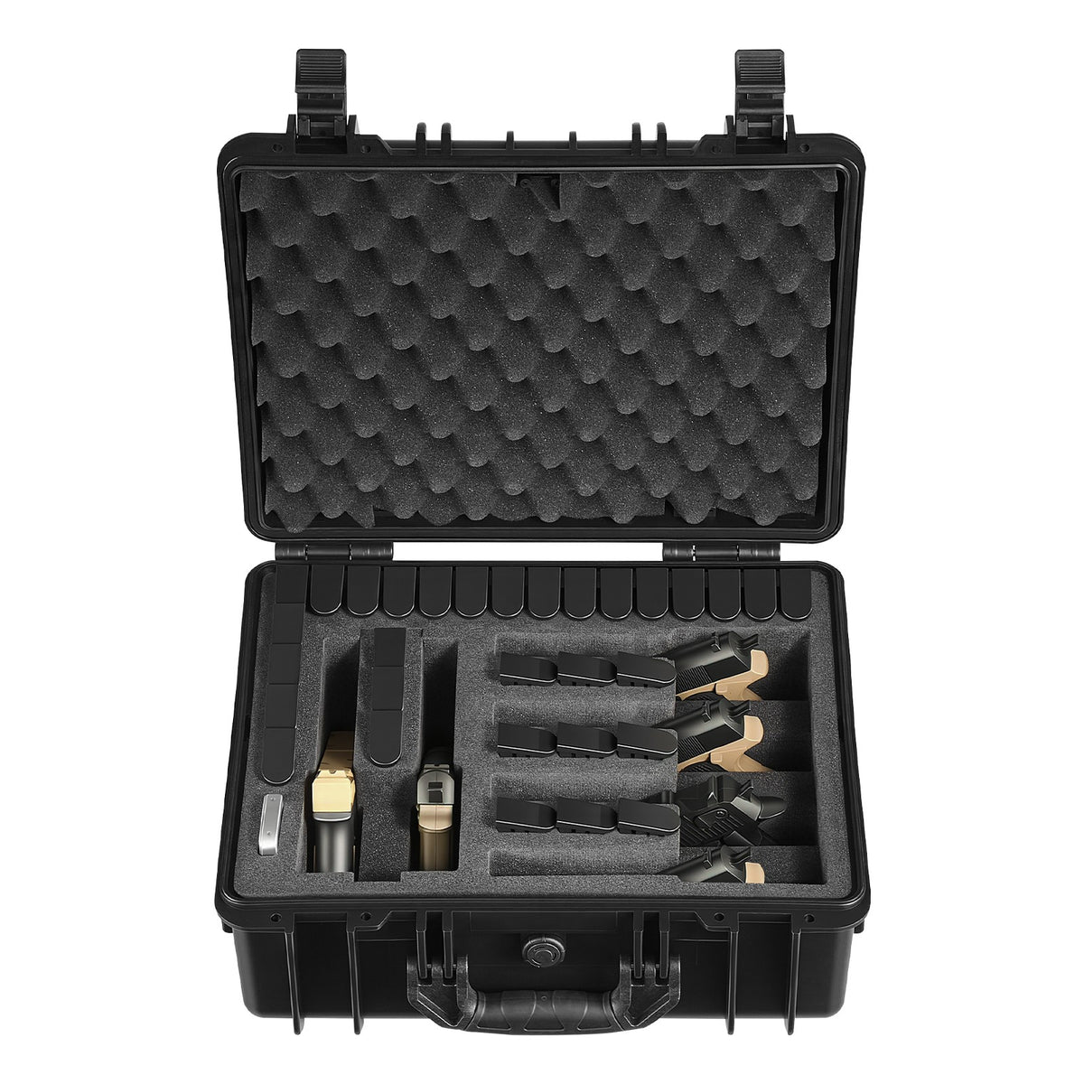 Hard Pistol Case with Foam Interior - Secure, Waterproof Gun Storage 18.7x12.5x7.5in