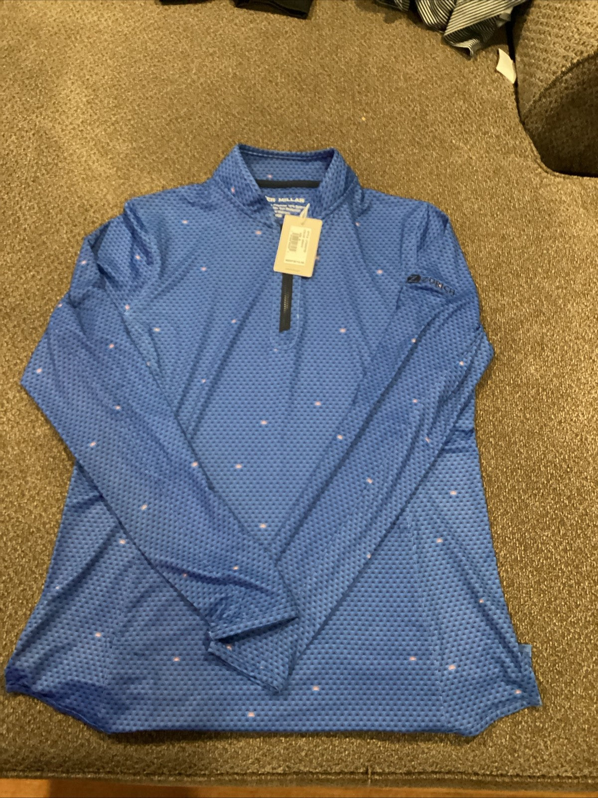 Peter Millar Women's Quarter Zip Blue Golf & Casual Top - New