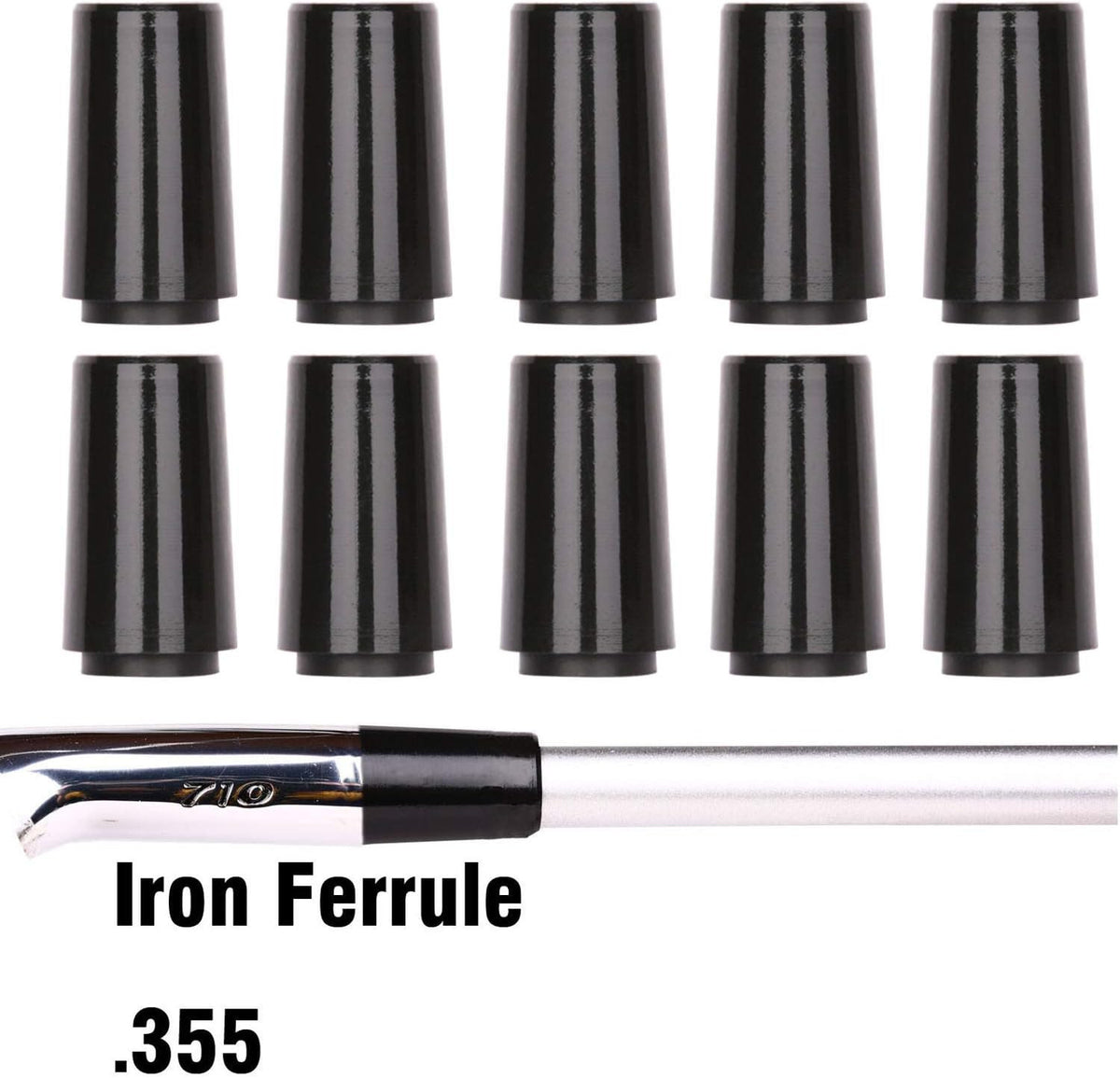 10Pcs Golf Ferrules 0.355 Taper Tip Iron Wedge Club Replacement