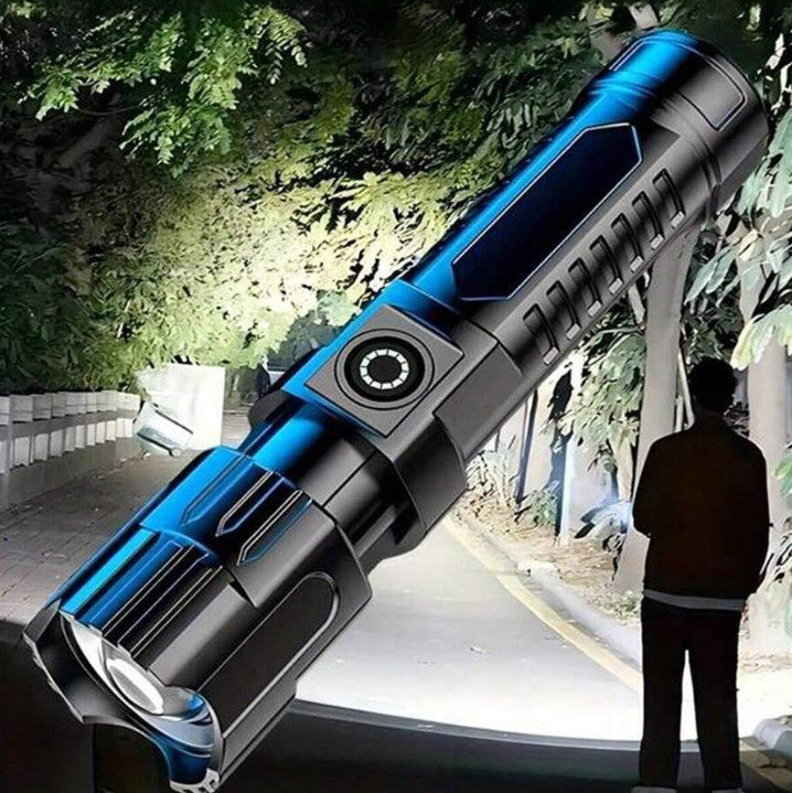 USB Rechargeable Handheld Flashlight with Wide Beam for Outdoor & Emergency Use