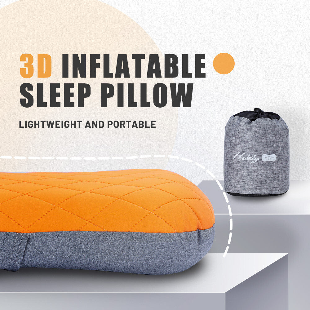 Portable Travel Inflatable Air Pillow with Pouch for Camping & Hiking