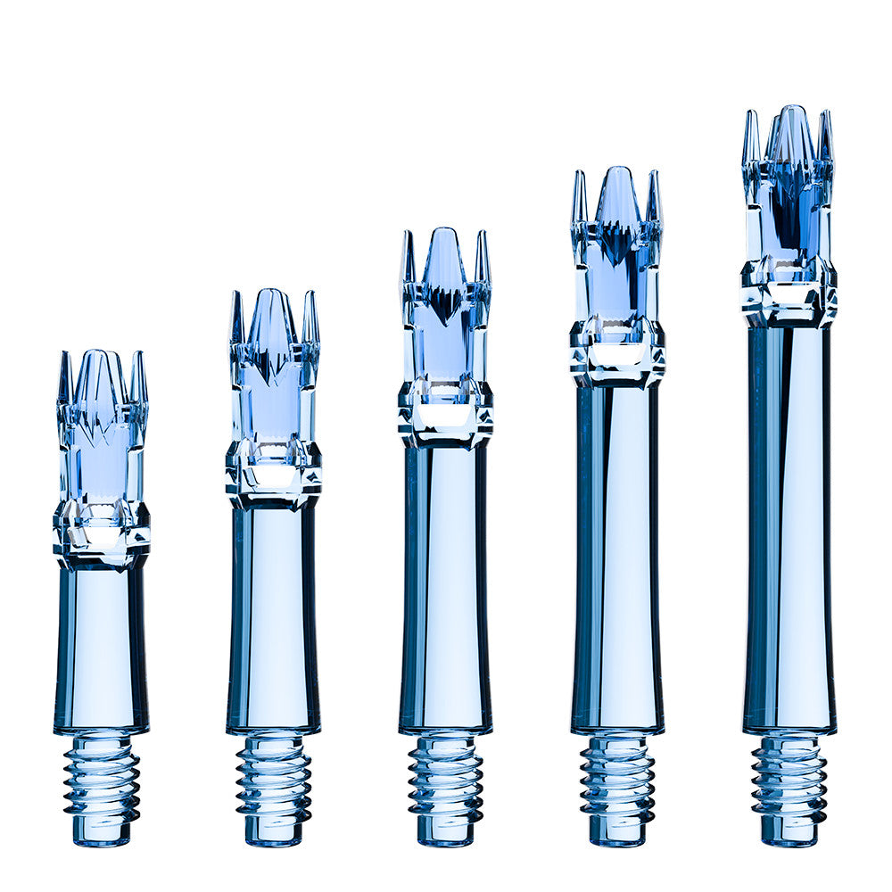 Dart Shafts 3-Piece Set - Clear Blue L-System Shafts by L-Style (Five Lengths Available)