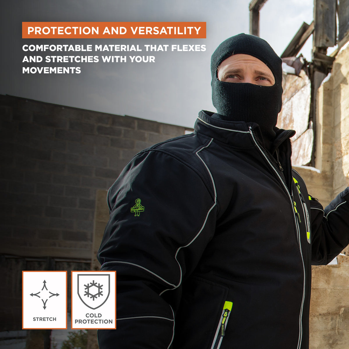 Open Hole Face Mask for Cold Weather Work - Silver Magic™ RefrigiWear