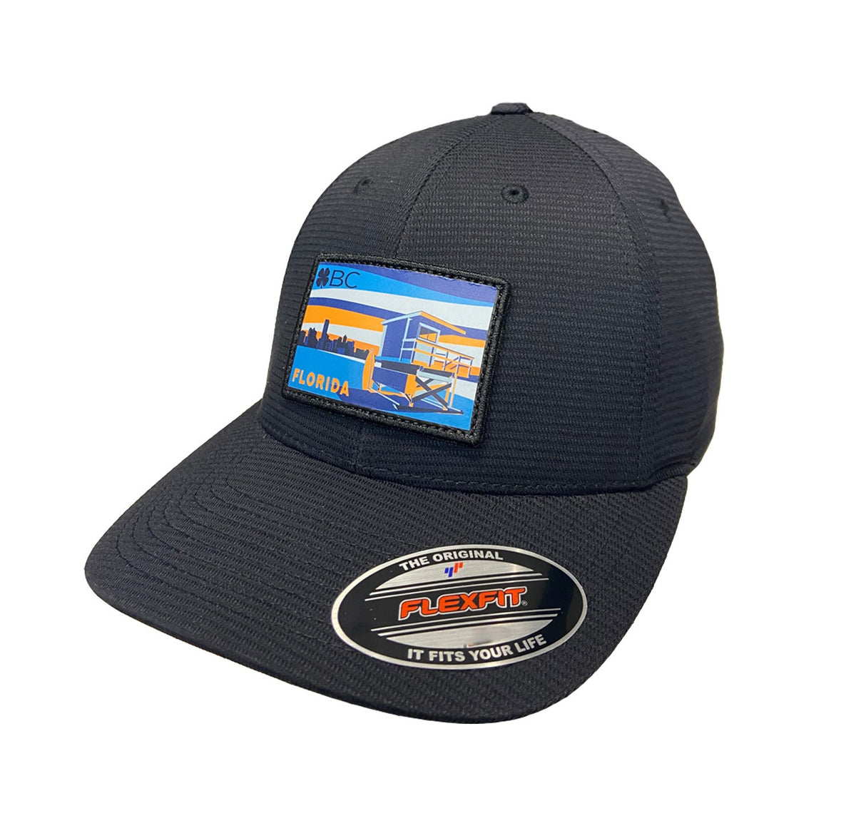 Black Clover Lucky Florida Resident Fitted Golf Hat - Black L/XL