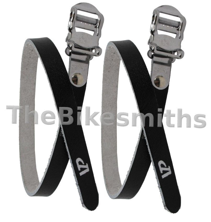 Premium Leather Bicycle Toe Straps for Track & Road Bikes - Pair
