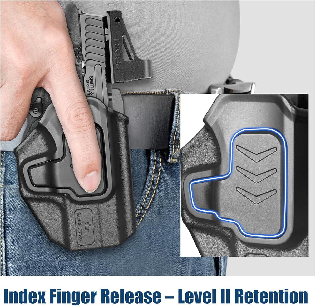 Level II OWB Holster for Smith & Wesson Bodyguard 2.0 - Outside Waistband, Right Hand