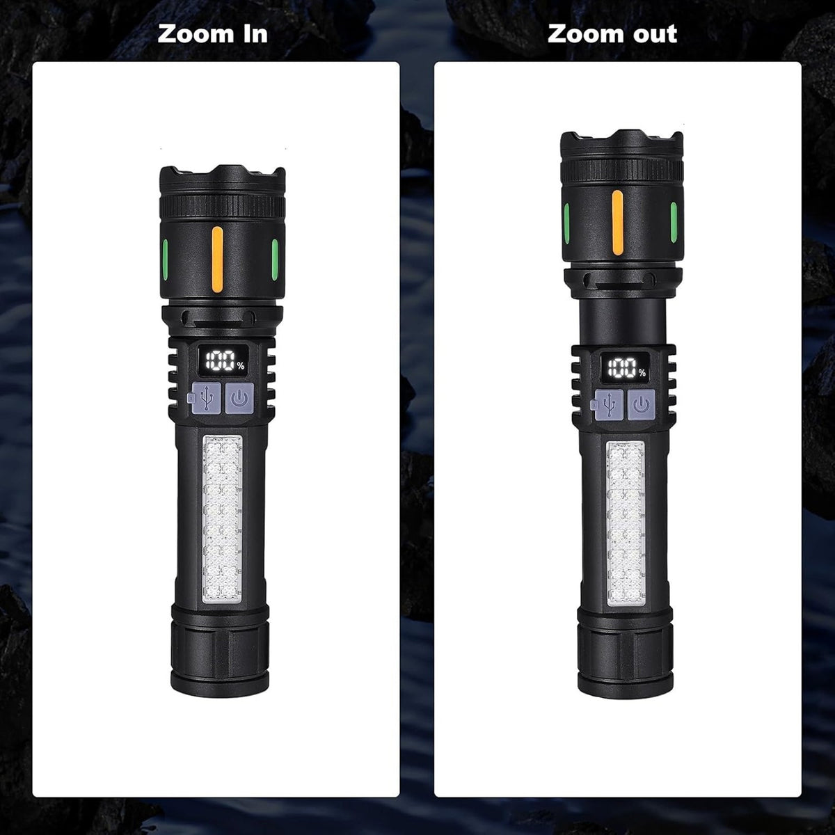 High Power 3000 Lumens Waterproof Shockproof Tactical Flashlight