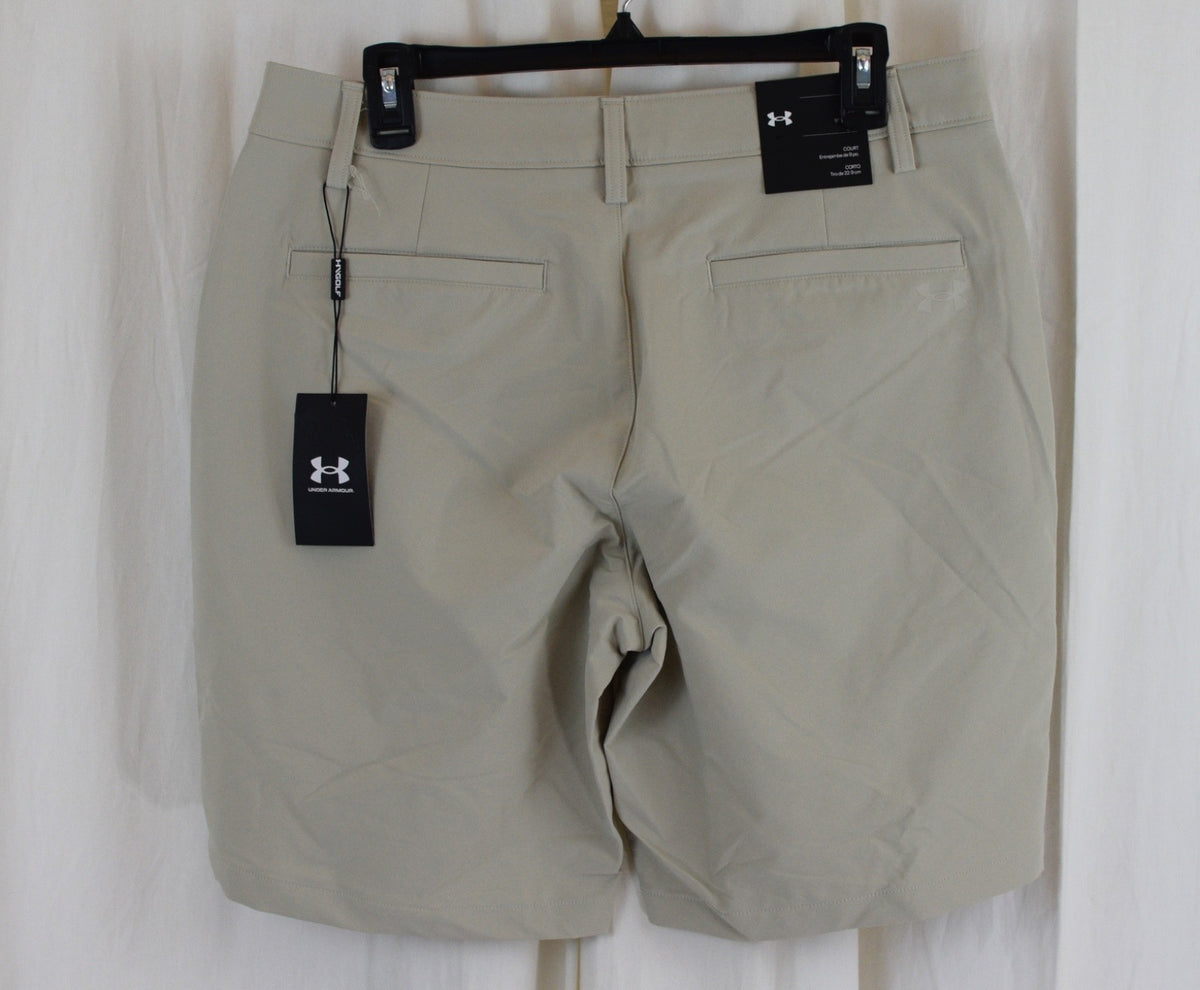 Men's Golf Shorts Tapered Fit Khaki Size 33 - Under Armour Matchplay