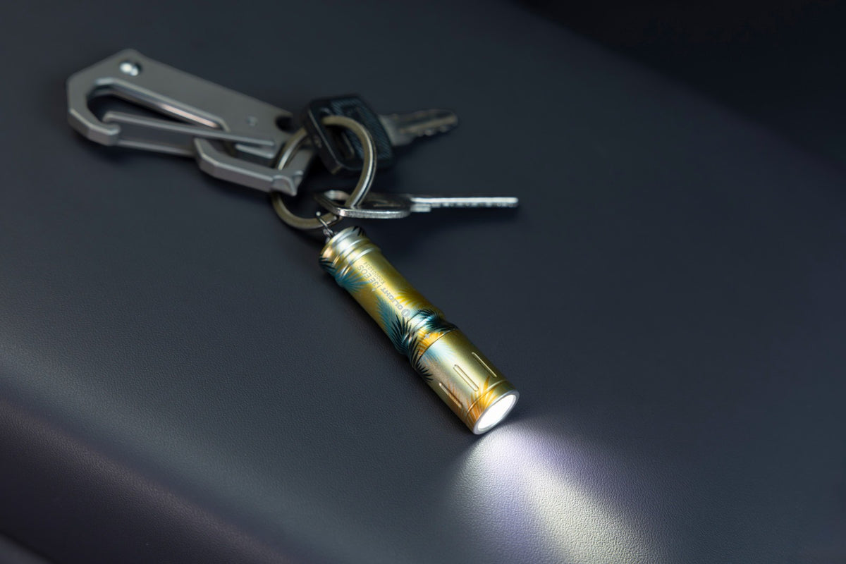 Waterproof EDC Keychain Flashlight - 90 Lumens, Aluminum, Compact