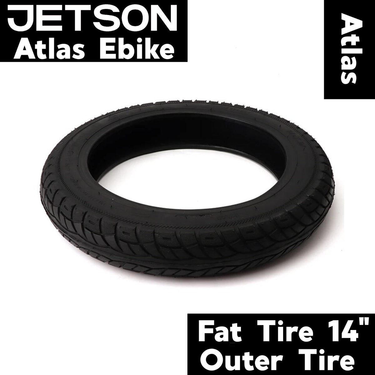14-Inch Fat Tire Inner Tube for Jetson ATLAS eBike - Rear or Front Replacement