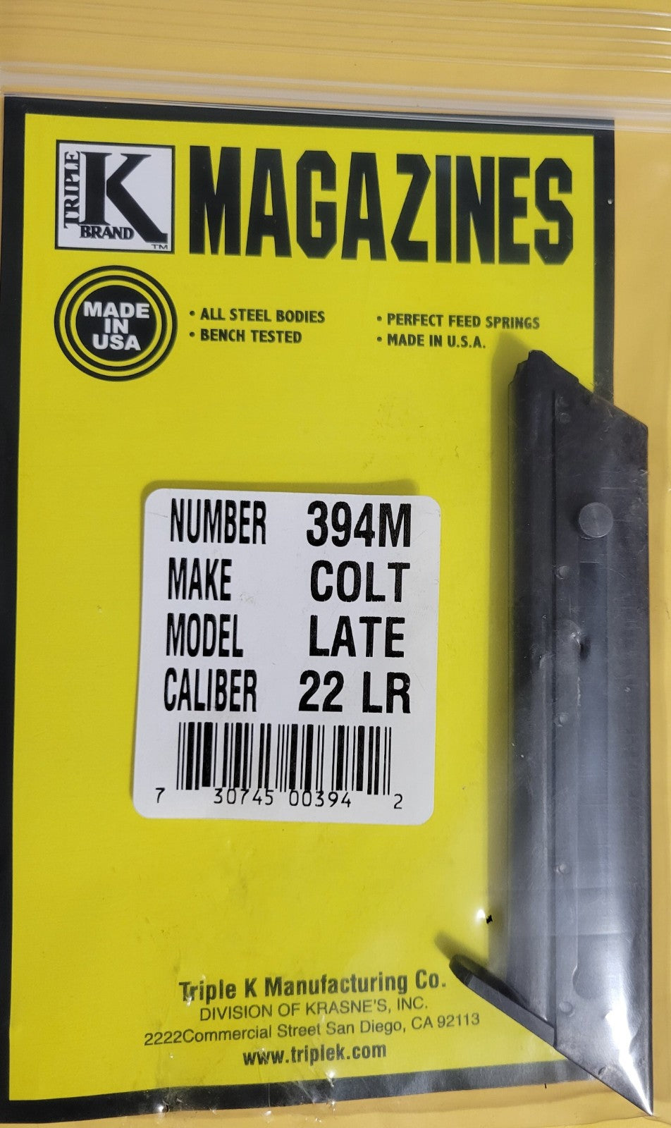 22LR Rifle Magazine 10 Round for Colt Woodsman & Similar Semi-Autos
