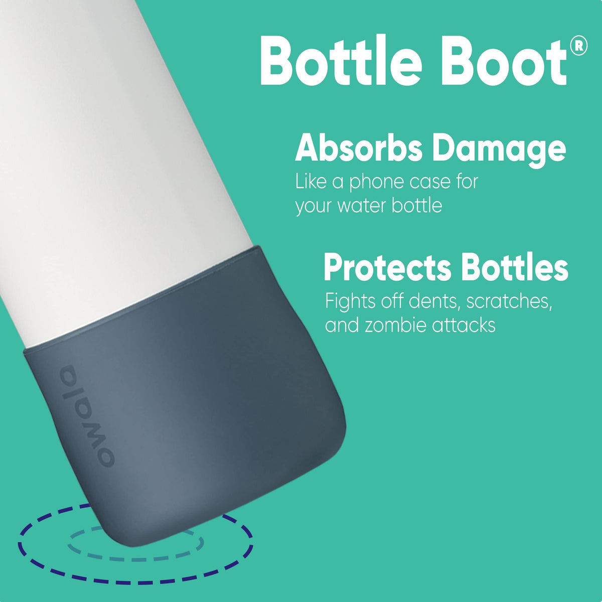 32 Oz Stainless Steel Water Bottle Boot Sleeve - Black, Anti-Slip & Protective