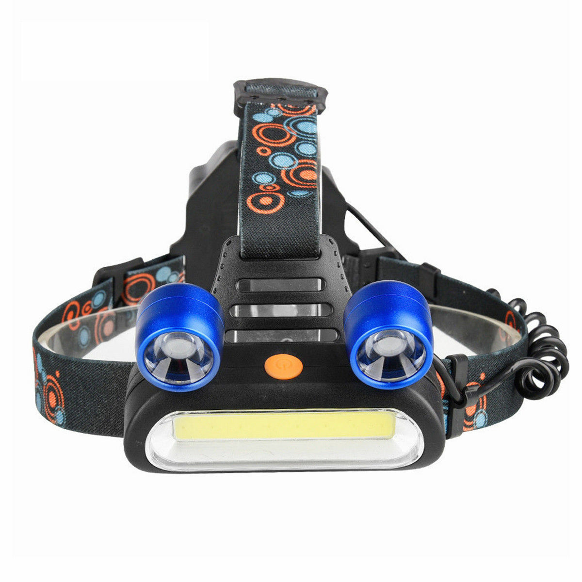 1800LM Rechargeable LED Headlamp with COB & Adjustable Side Lights