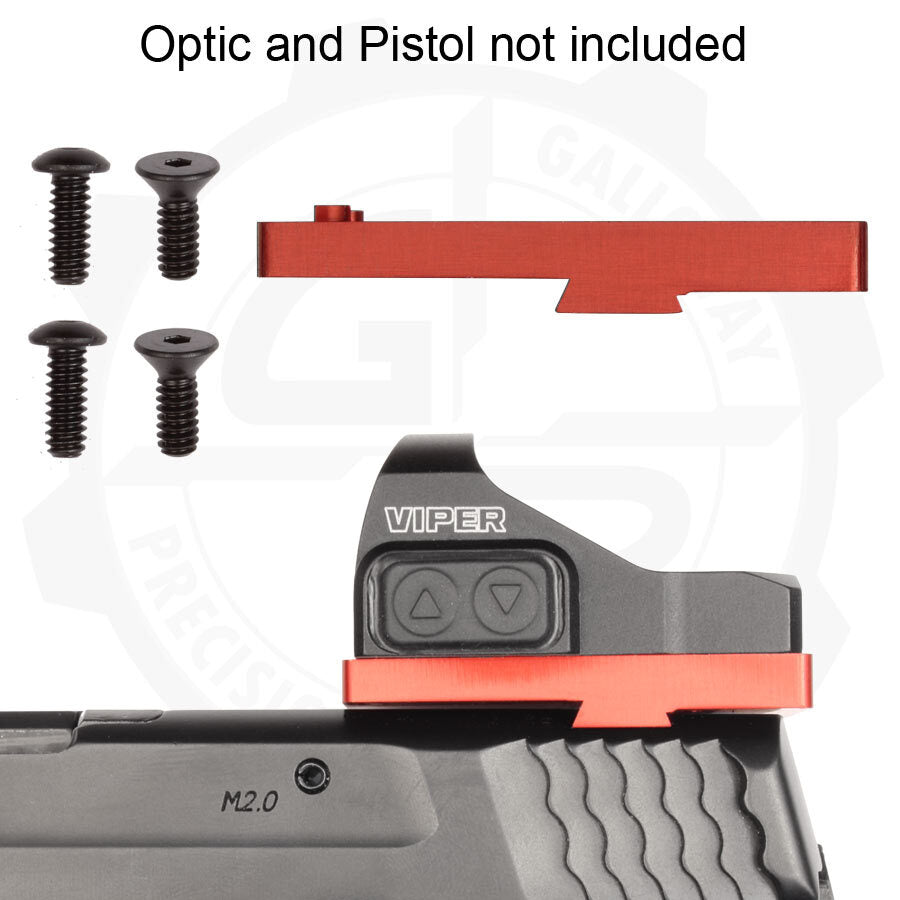Optic Mount Plate for Smith & Wesson M&P 9 Shield EZ Pistols - Aluminum, Anodized
