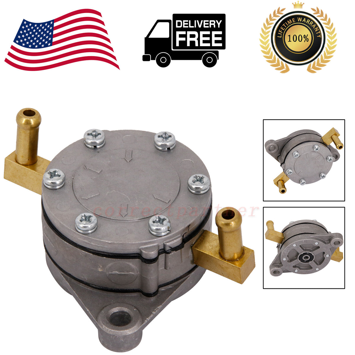 Fuel Pump for 1989-1990 EZGO Marathon 2-Cycle Golf Carts 3PG Engine 24233G1