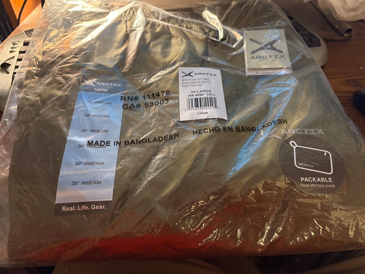Men's Waterproof Rain Pants 3XL Storm Outdoor Rainwear Sealed