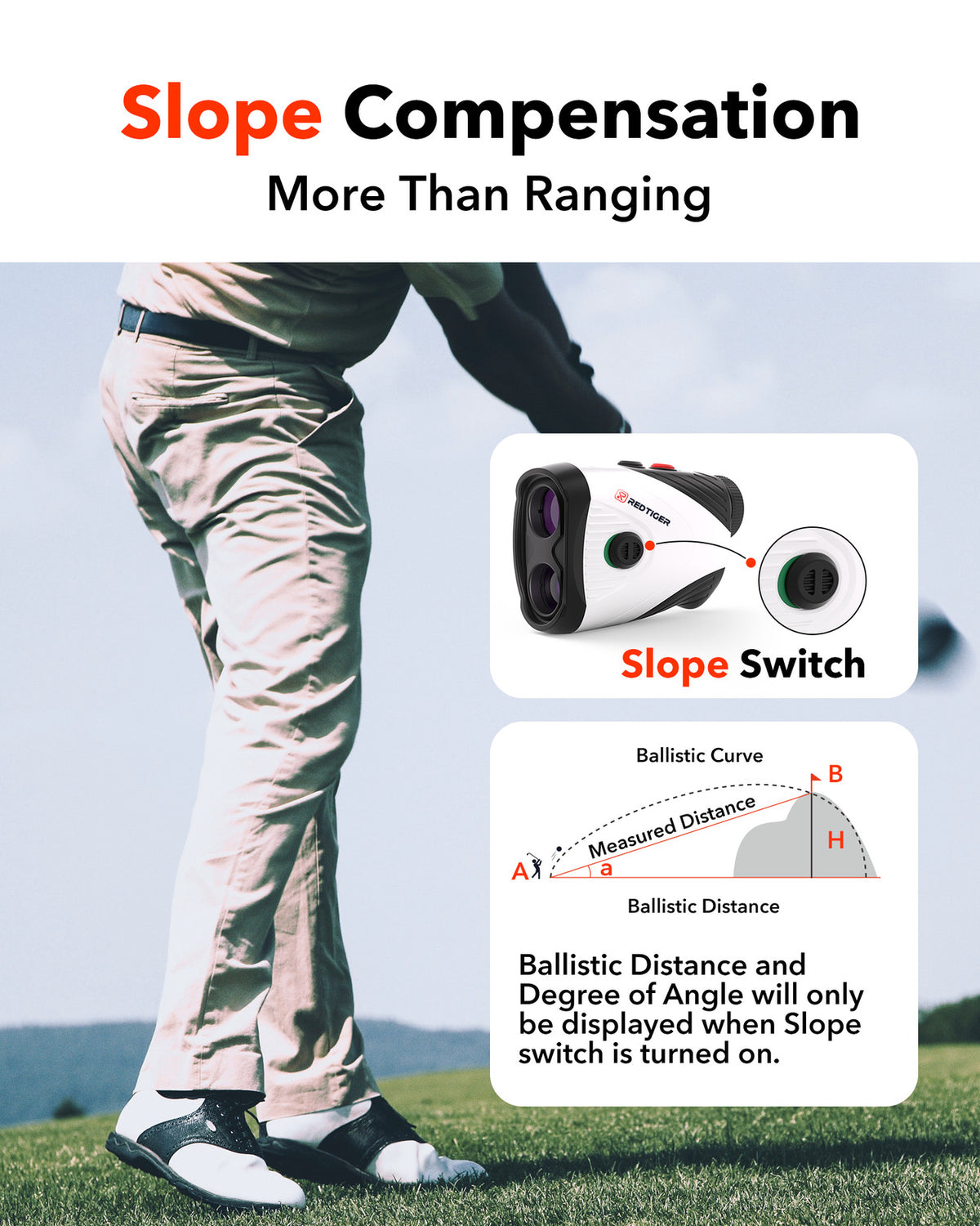 Laser Range Finder for Golf 1200 Yards Slope & Tournament Mode 7X Magnification