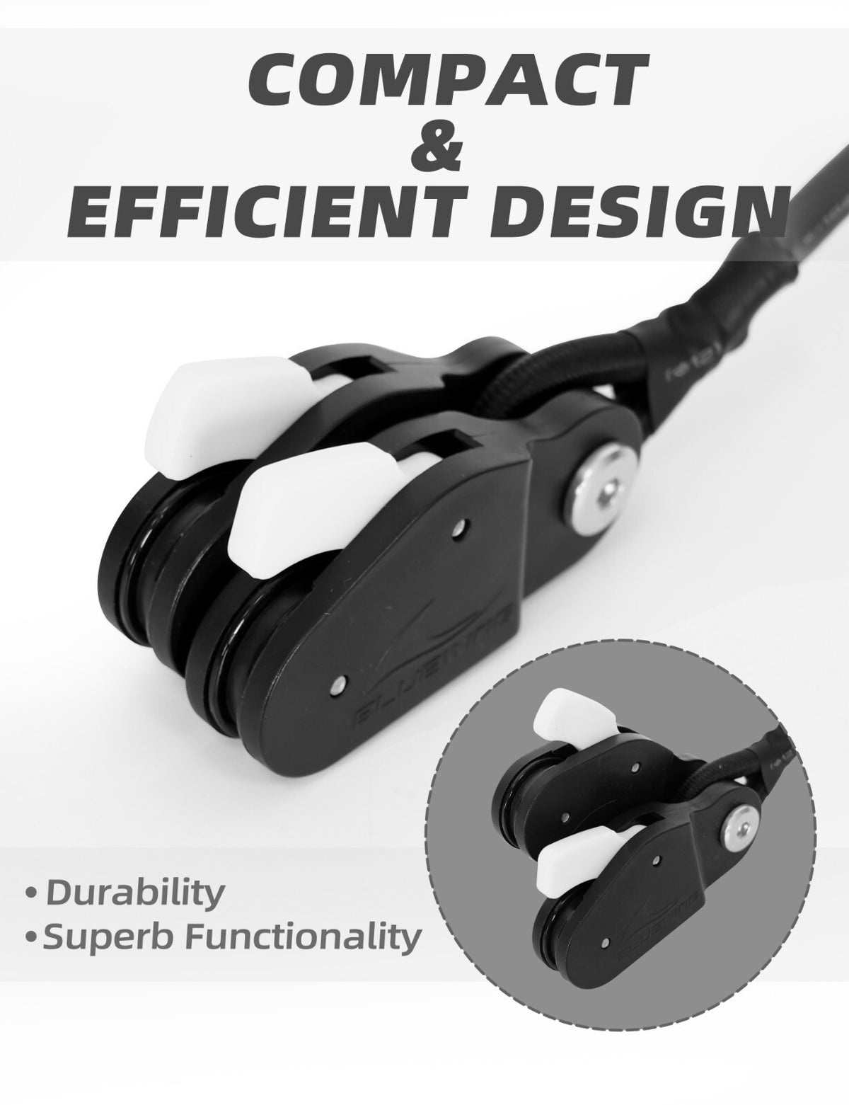 Outrigger Halyard Lock Pulley - Single, Double, Triple Load Control