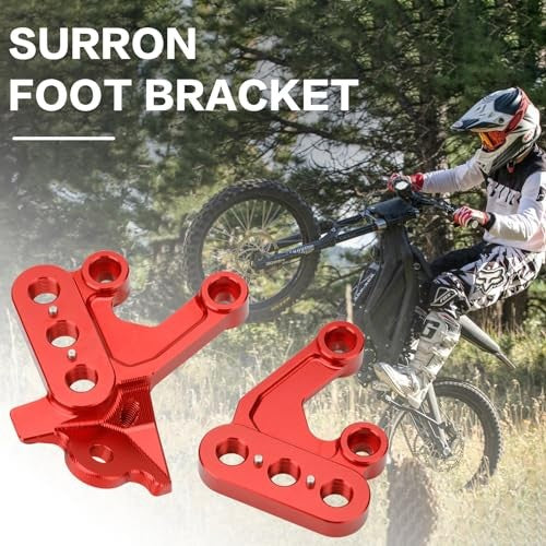Electric Dirt Bike Foot Peg Brackets for Sur Ron Light Bee X S - Durable Aluminum