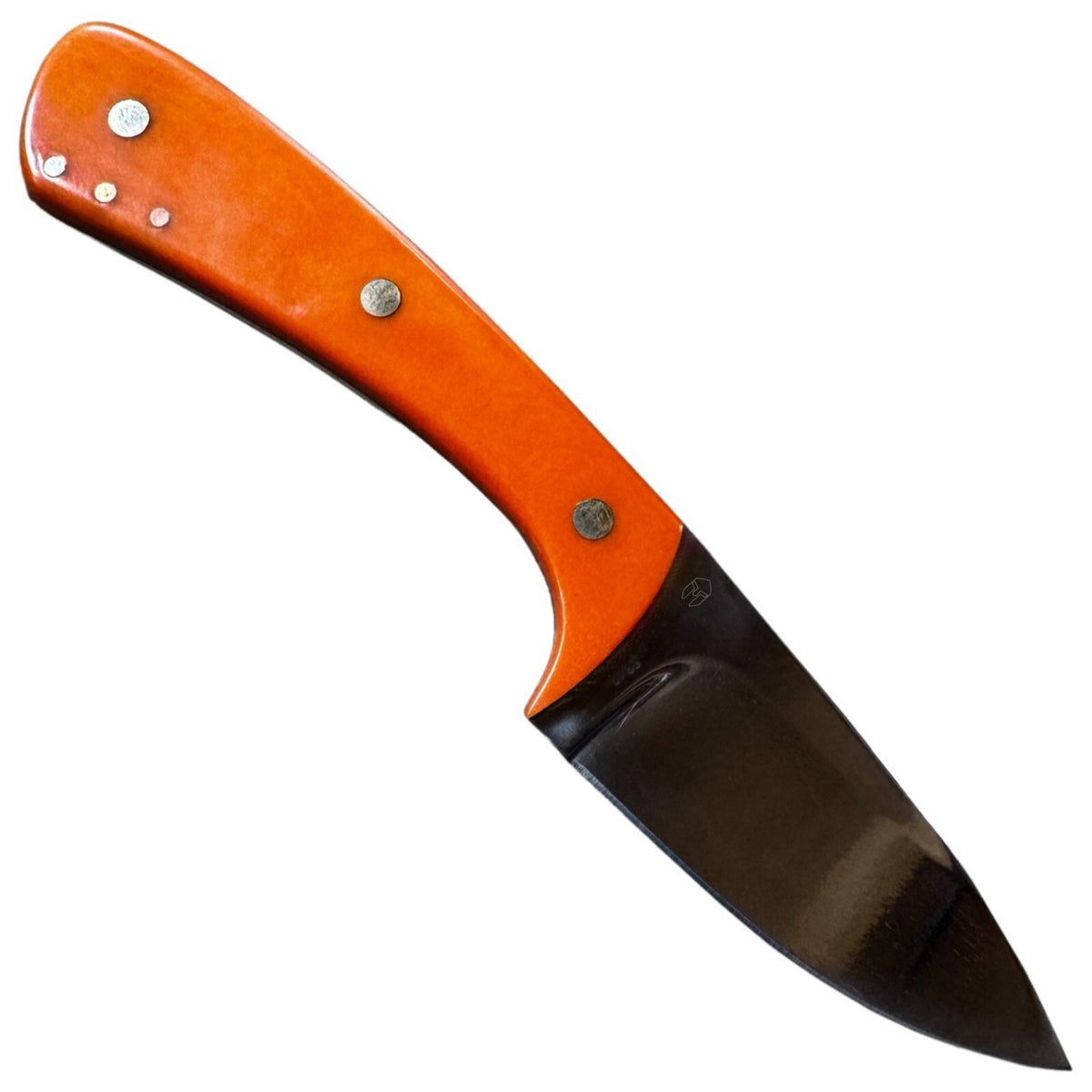 Fixed Blade Hunting Knife with D2 Steel Blade and Leather Sheath - Compact Outdoor Utility Knife