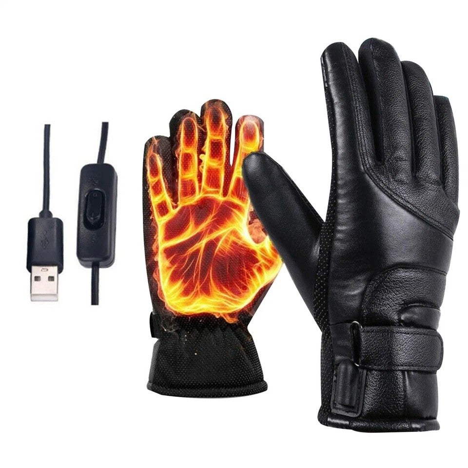 USB Heated Gloves Waterproof Winter Thermal Ski Snow Hand Warmers