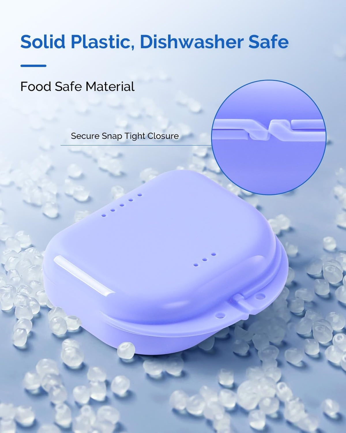 Retainer & Mouth Guard Case with Ventilation Holes - Dental Storage Container