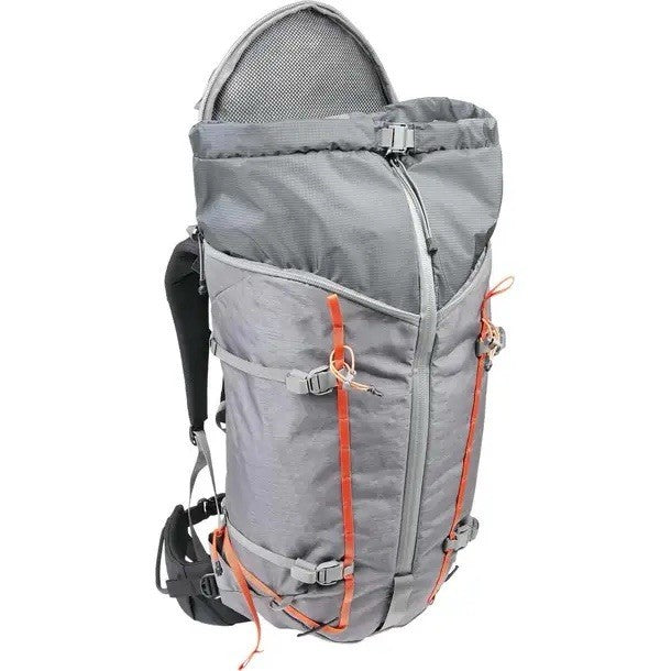 Women's Hiking Backpack 33L Waterproof Nylon Travel Daypack Gray and Orange
